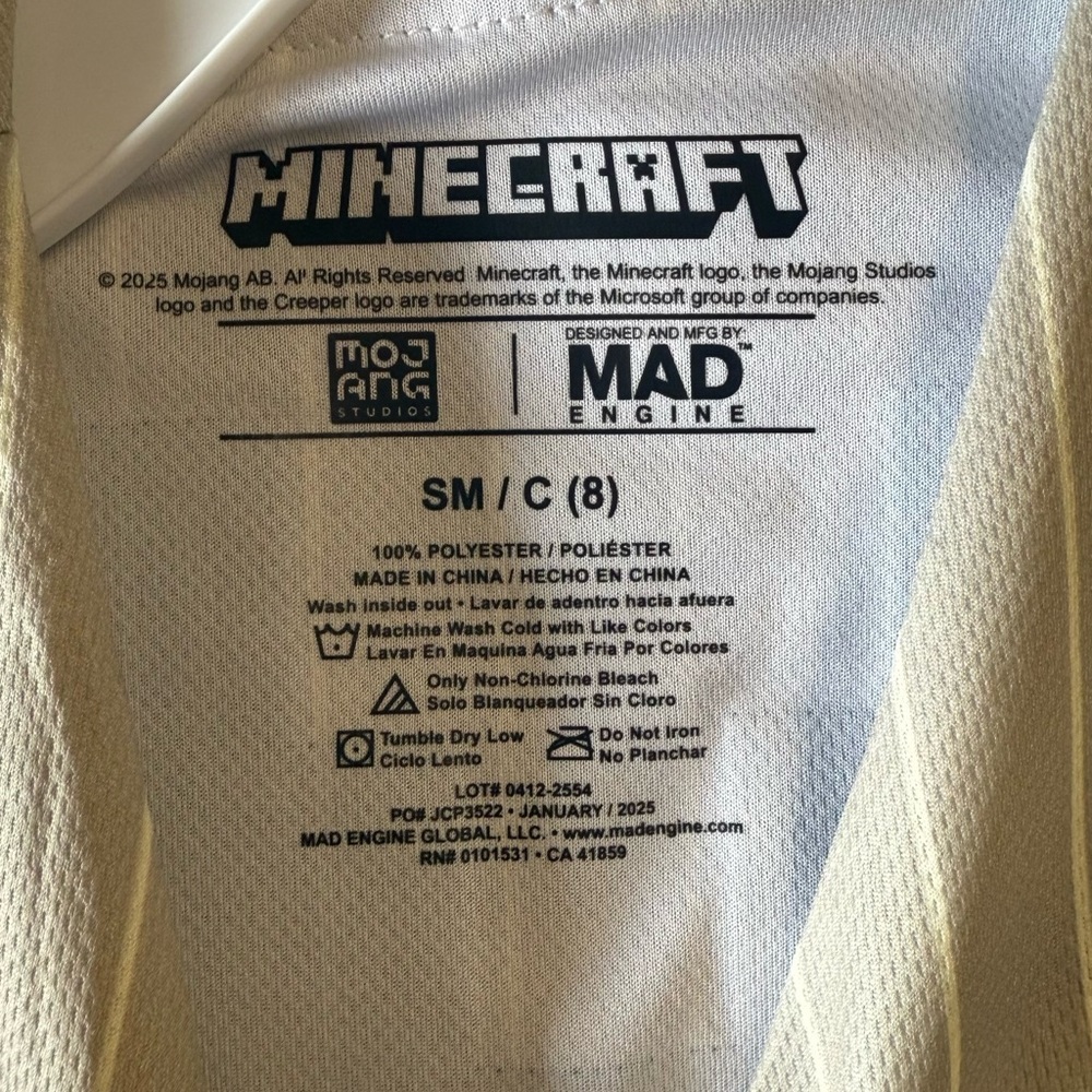 NEW!!, Little & Big Kid Boys V Neck Minecraft Short Sleeve
Jersey - Picture 3 of 5